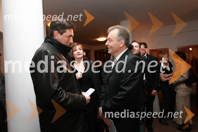 Borut Pahor, predsednik vlade RS in Anton Guzej, generalni direktor RTV Slovenija50 let radia MMR in 30 let TV oddaje Hidak - mostovi