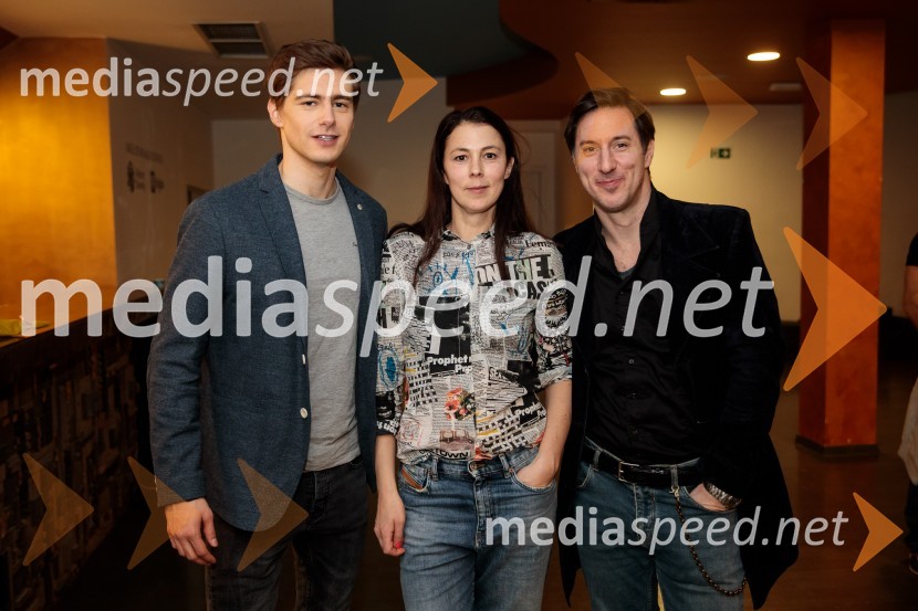  Matej Zemljič, igralec;  Ajda  Toman, dramska igralka-animatorka;  Jan Bučar, igralecSkrivno društvo KRVZ v Lutkovnem gledališču Ljubljana