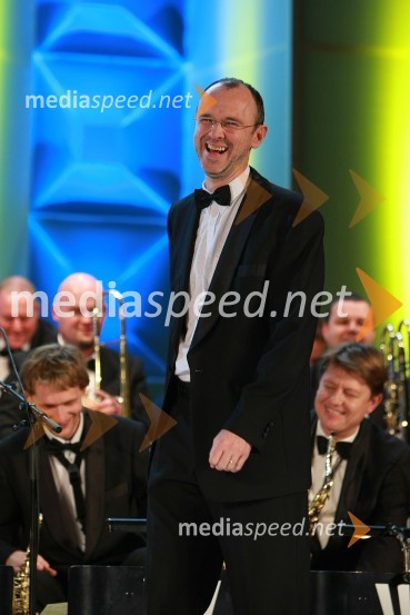 Lojze Kranjčan, dirigent Big Band RTV Slovenija50 let radia MMR in 30 let TV oddaje Hidak - mostovi