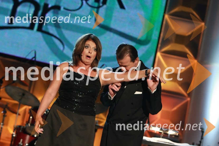 Andrea Zsadon in Tibor Szolnoki50 let radia MMR in 30 let TV oddaje Hidak - mostovi