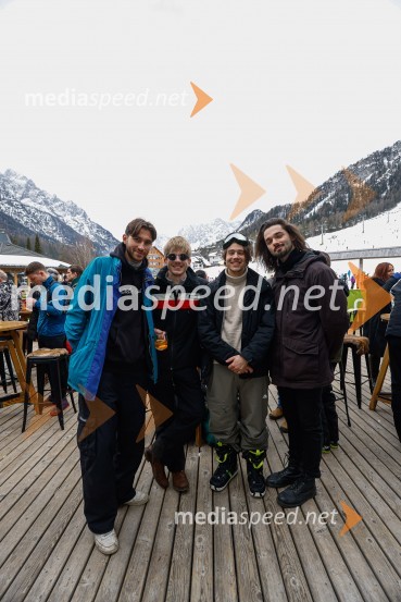  Martin  Jurkovič, Joker Out;  Jure Maček, glasbenik;  Bojan Cvjetićanin, Joker Out;  Jan  Peteh, Joker OutVIP smučanje z znanimi Slovenci