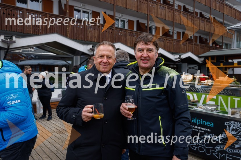  Zdravko Počivalšek, minister za gospodarski razvoj in tehnologijo;  Frenk Derenda, glasbenikVIP smučanje z znanimi Slovenci