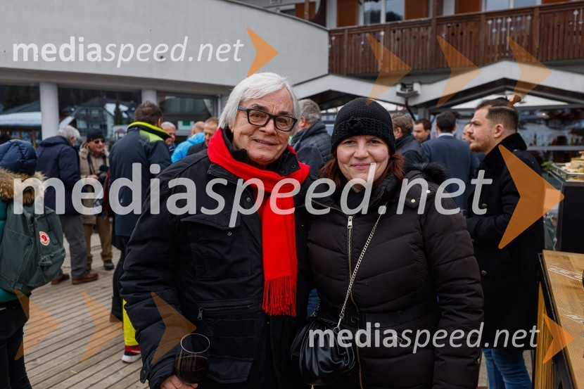  Lado  Leskovar, pevec in ambasador Unicef;  Teja Pelko, novinarka, Svet24VIP smučanje z znanimi Slovenci