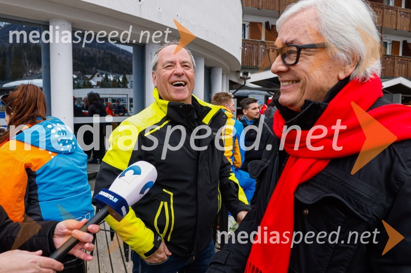  VIli Resnik, pevec;  Lado  Leskovar, pevec in ambasador UnicefVIP smučanje z znanimi Slovenci