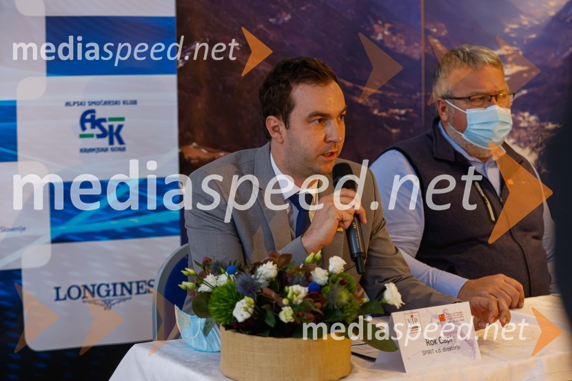  Rok Capl, v.d. direktorja SPIRIT;  Janez Hrovat, župan občine Kranjska GoraVIP smučanje z znanimi Slovenci