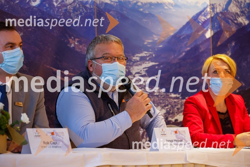  Janez Hrovat, župan občine Kranjska Gora;  Ilona Stermecki, v.d. direktorice podjetja STOVIP smučanje z znanimi Slovenci