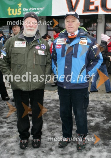 Jaro Kalan, direktor Smučarske zveze Slovenije in Tone Vogrinec, direktor alpskega smučarskega sklada
(nedeljski slalom)42. Zlata lisica