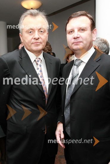 Anton Guzej, generalni direktor RTV Slovenija in Anton Balažek, župan Lendave50 let radia MMR in 30 let TV oddaje Hidak - mostovi