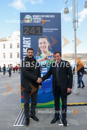  Roman Pungartnik, RK Celje Pivovarna Laško;  Bojan Šrot, župan MO CeljeOdštevalnik do EP v rokometu za ženske