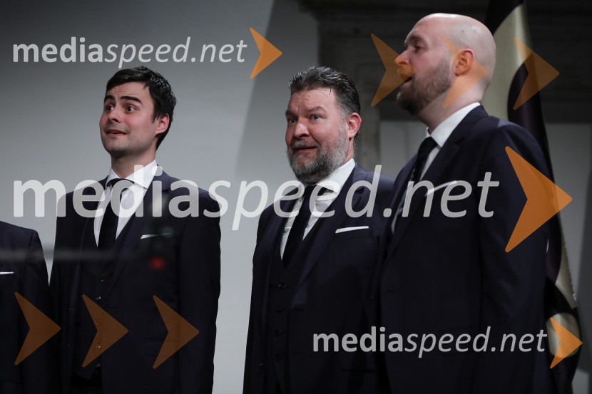  Rok Ferenčak, 1. tenor, Slovenski oktet;  Janko  Volčanšek, bas, Slovenski oktet;  David Jagodic, tenorist, Slovenski oktetJubilejnih 70 let Slovenskega okteta in Festivala Ljubljana