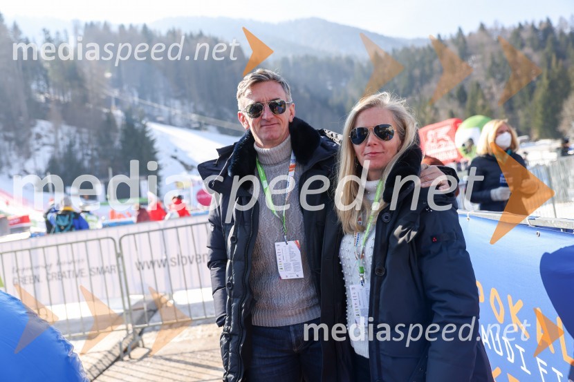  Marko Lukić, lastnik in direktor družbe Lumar IG;  Alenka Lukić61. Pokal Vitranc, veleslalom sobota