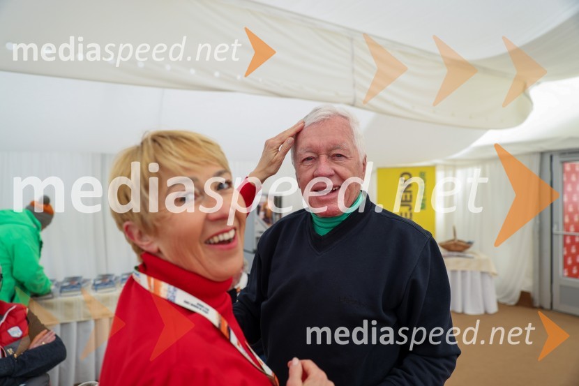  Alenka Vogrinec;  Tone Vogrinec, športni in smučarski funkcionar61. Pokal Vitranc, veleslalom sobota