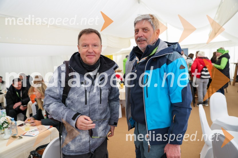  Samo Pagon, vodja marketinga znamke Audi pri podjetju Porsche Slovenija d.o.o.;  Boris Pesjak, podpredsednik organizacijskega komiteja (OK) pokala Vitranc61. Pokal Vitranc, veleslalom sobota