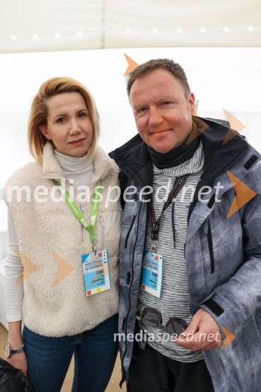  Natalija Cvetko, vodja projektov, Mediaspeed;  Samo Pagon, vodja marketinga znamke Audi pri podjetju Porsche Slovenija d.o.o.61. Pokal Vitranc, veleslalom sobota