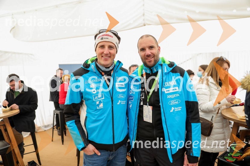  Štefan Hadalin, smučar;  Uroš Zupan, direktor Smučarske zveze Slovenije 61. Pokal Vitranc, veleslalom sobota