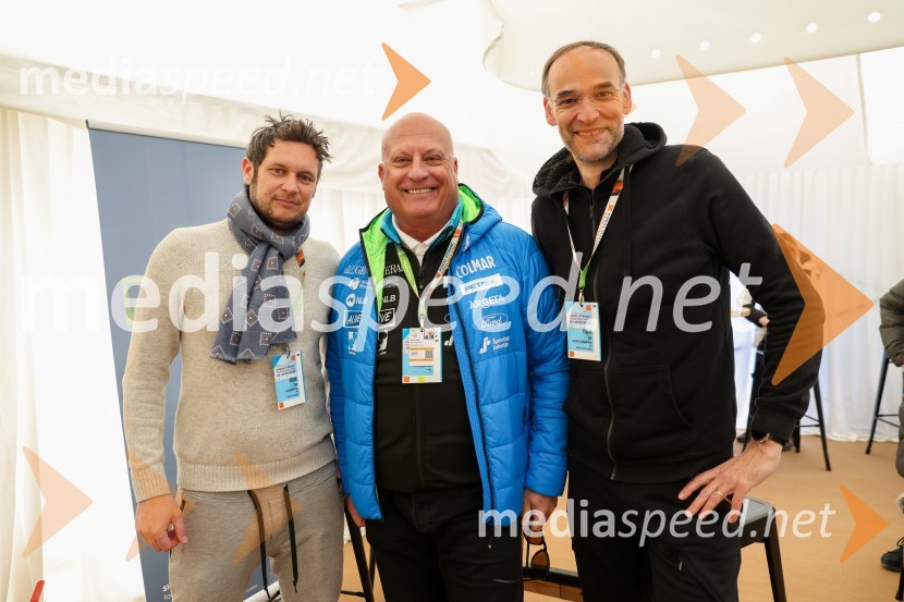  Matija Bitenc, član uprave Petrol;  Iztok Klančnik, direktor Selectium Adriatics d.o.o., predsednik Zbora alpskih disciplin, Smučarska zveza Slovenije;  Aleksander Salkič, vodja službe za odnose z javnostmi Petrol61. Pokal Vitranc, veleslalom sobota