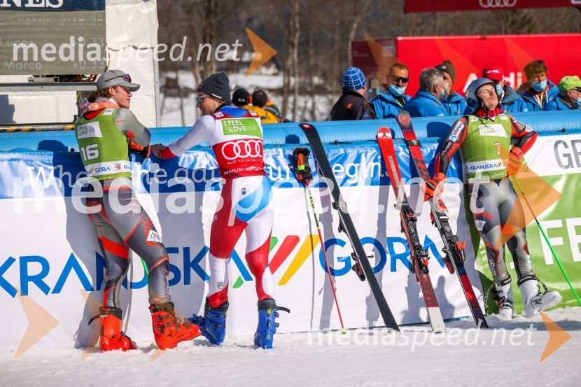  Lucas Braathen, smučar (Norveška);  Marco Odermatt, smučar;  Henrik Kristoffersen, smučar (Norveška)61. Pokal Vitranc, veleslalom sobota