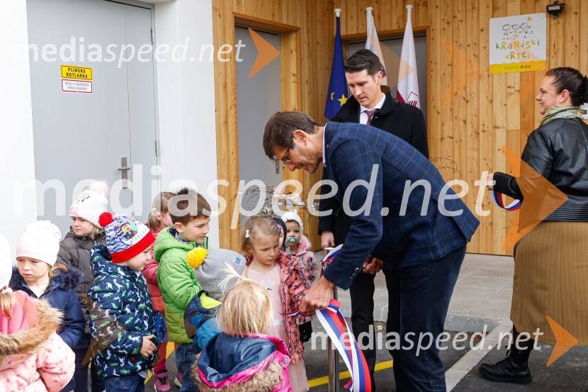  Matjaž Rakovec, župan Mestne občine KranjOdprtje novozgrajenega vrtca Biba v Bitnjah