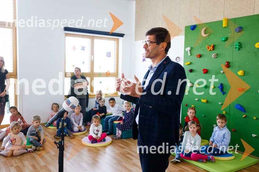  Matjaž Rakovec, župan Mestne občine KranjOdprtje novozgrajenega vrtca Biba v Bitnjah