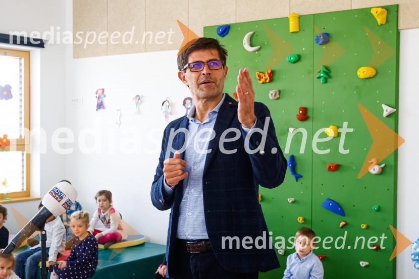  Matjaž Rakovec, župan Mestne občine KranjOdprtje novozgrajenega vrtca Biba v Bitnjah