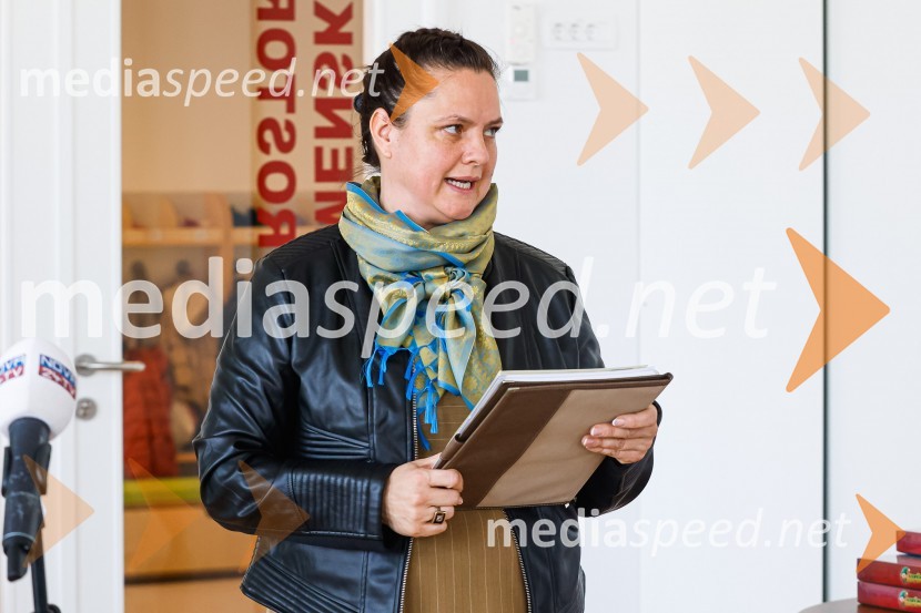  Urša Kejžar, v. d. ravnateljice Kranjskih vrtcevOdprtje novozgrajenega vrtca Biba v Bitnjah