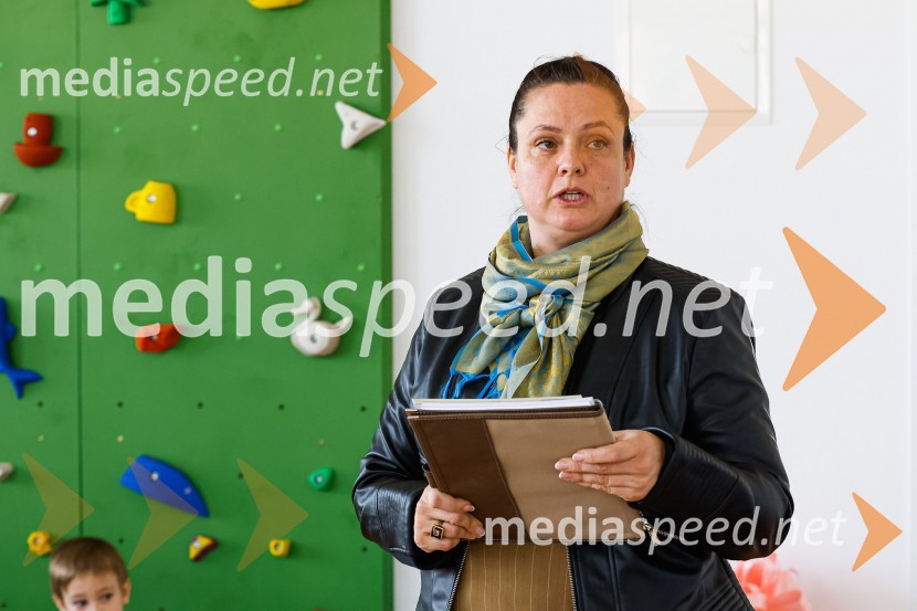  Urša Kejžar, v. d. ravnateljice Kranjskih vrtcevOdprtje novozgrajenega vrtca Biba v Bitnjah