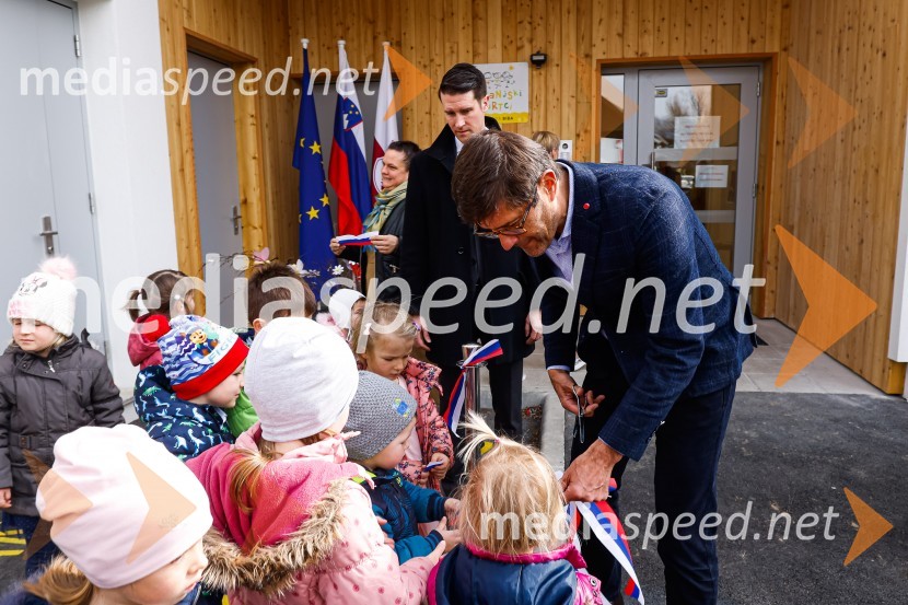  Matjaž Rakovec, župan Mestne občine KranjOdprtje novozgrajenega vrtca Biba v Bitnjah