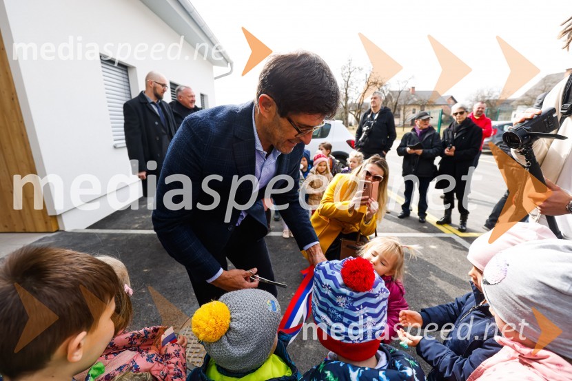  Matjaž Rakovec, župan Mestne občine KranjOdprtje novozgrajenega vrtca Biba v Bitnjah