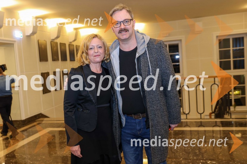 mag. Tina Kosi, upravnica SLG Celje;  Jurij  Zrnec, igralec30. Dnevi komedije, otvoritev v SLG Celje