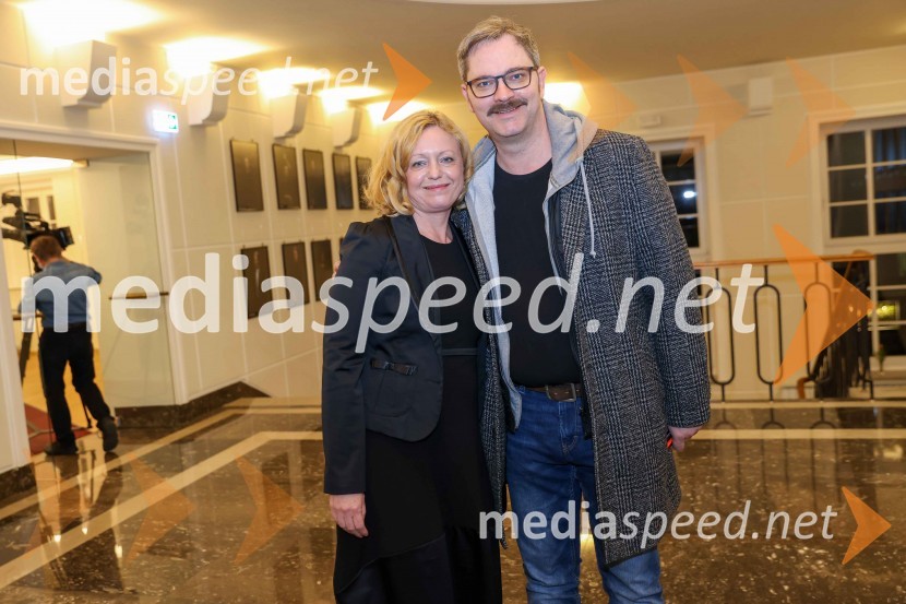 mag. Tina Kosi, upravnica SLG Celje;  Jurij  Zrnec, igralec30. Dnevi komedije, otvoritev v SLG Celje