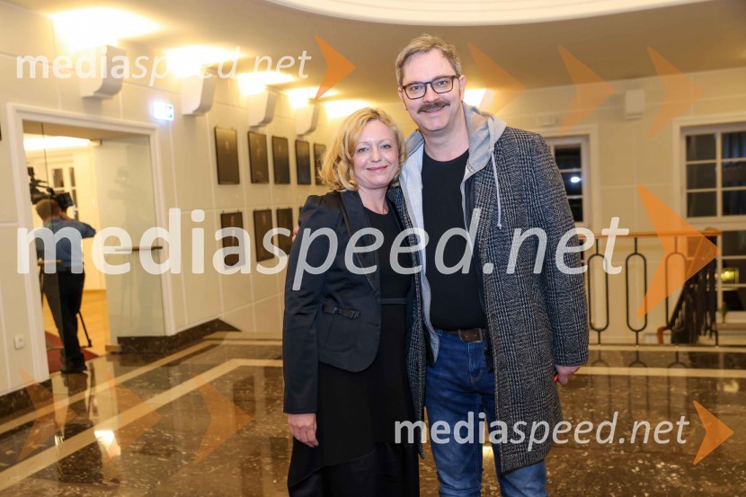 mag. Tina Kosi, upravnica SLG Celje;  Jurij  Zrnec, igralec30. Dnevi komedije, otvoritev v SLG Celje