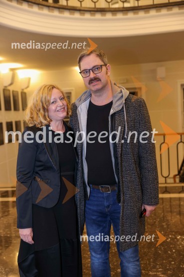 mag. Tina Kosi, upravnica SLG Celje;  Jurij  Zrnec, igralec30. Dnevi komedije, otvoritev v SLG Celje