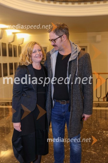 mag. Tina Kosi, upravnica SLG Celje;  Jurij  Zrnec, igralec30. Dnevi komedije, otvoritev v SLG Celje