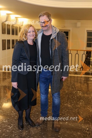 mag. Tina Kosi, upravnica SLG Celje;  Jurij  Zrnec, igralec30. Dnevi komedije, otvoritev v SLG Celje