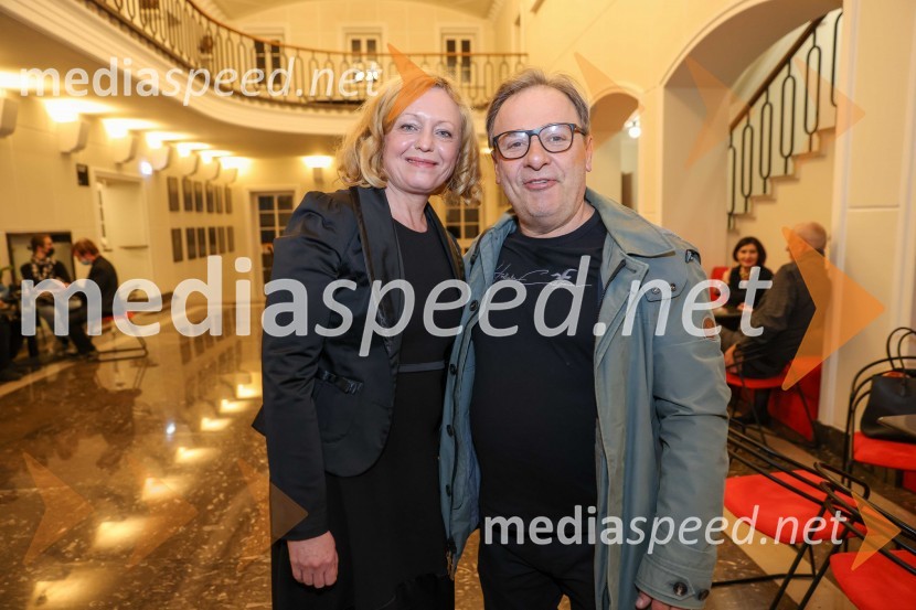 mag. Tina Kosi, upravnica SLG Celje;  Bojan Emeršič, igralec30. Dnevi komedije, otvoritev v SLG Celje