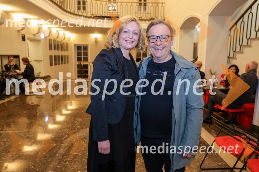 mag. Tina Kosi, upravnica SLG Celje;  Bojan Emeršič, igralec30. Dnevi komedije, otvoritev v SLG Celje