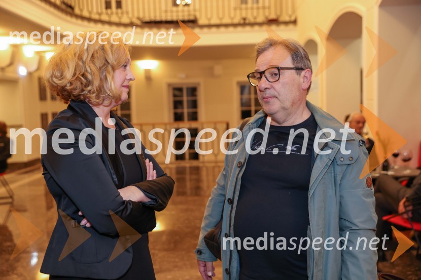 mag. Tina Kosi, upravnica SLG Celje;  Bojan Emeršič, igralec30. Dnevi komedije, otvoritev v SLG Celje