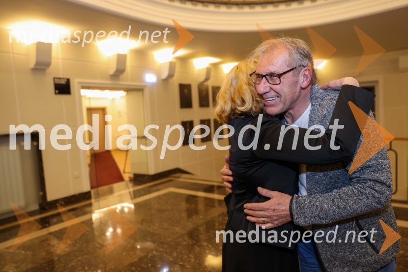 mag. Tina Kosi, upravnica SLG Celje;  Aleš Valič, igralec30. Dnevi komedije, otvoritev v SLG Celje