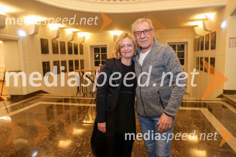 mag. Tina Kosi, upravnica SLG Celje;  Aleš Valič, igralec30. Dnevi komedije, otvoritev v SLG Celje