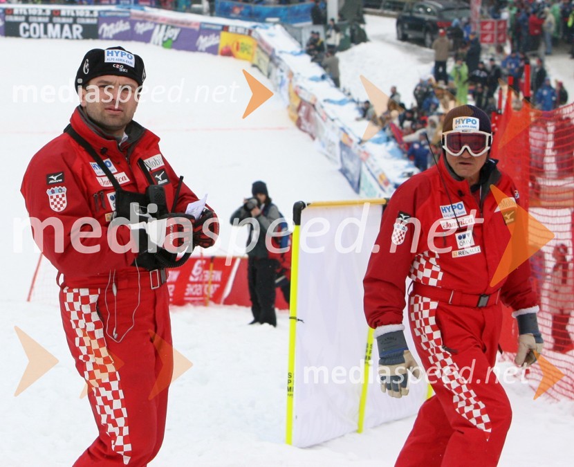 Vedran Pavlek, direktor hrvaške smučarske reprezentance in Ante Kostelič, oče in trener smučarke Janice Kostelič
(nedeljski slalom)42. Zlata lisica