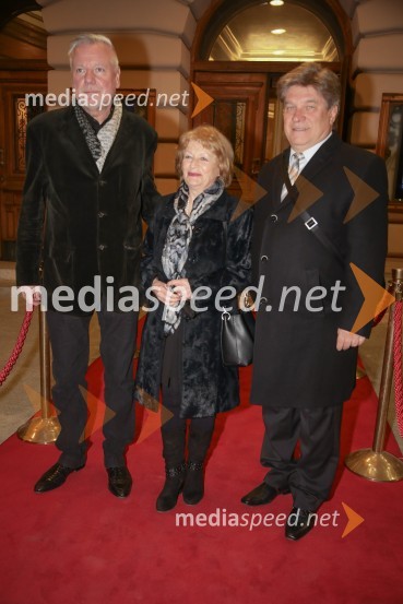  Staš Ravter, direktor SNG Opera in balet Ljubljana;  Maja  Robinšak;  Branko Robinšak, operni pevecFaust, premiera opere