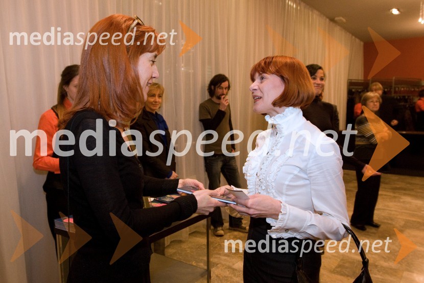 Barbara Hieng Samobor, direktorica MGL in Katarina Venturini, plesalkaPremiera predstave Sugar - Nekateri so za vroče