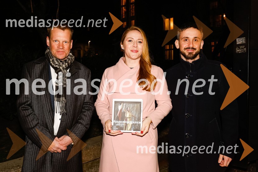  Luka Nabergoj, pomočnik v. d. ravnateljice SNG Drama Ljubljana;  Barbara Svetek, vodja službe za marketing SNG Drama Ljubljana;  Jernej Pristov, vodja službe za odnose z javnostmi SNG Drama Ljubljana#punceinpolpunce, premiera drama