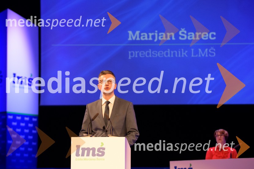  Marjan  Šarec, poslanec državnega zbora Republike SlovenijeLMŠ, kongres stranke v Mariboru
