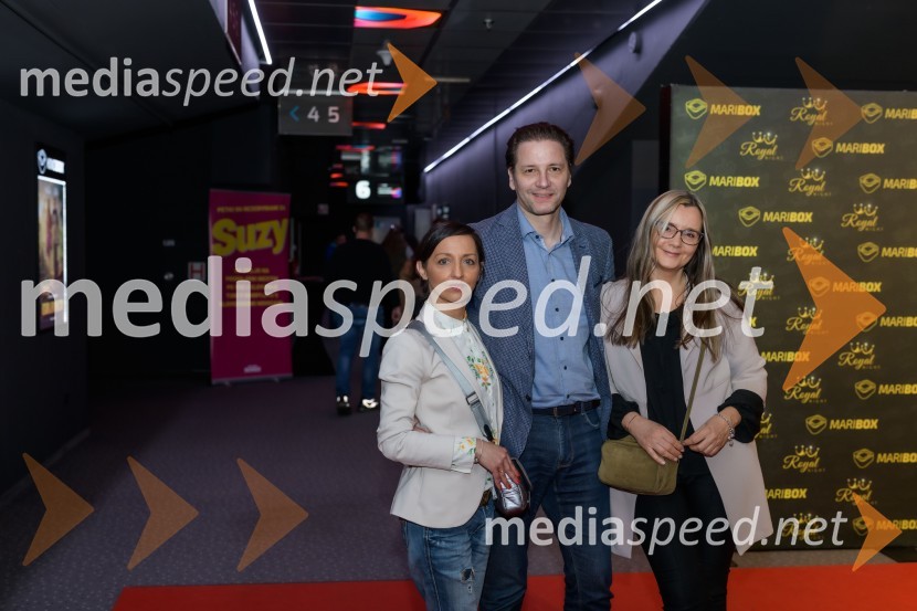  Jagoda Đorđević, Pepermint PR;  Stipe Jerić, direktor Maribox;  Duška  Žolger, Pepermint PRQueens night s filmom Izgubljeno mesto v Mariboxu