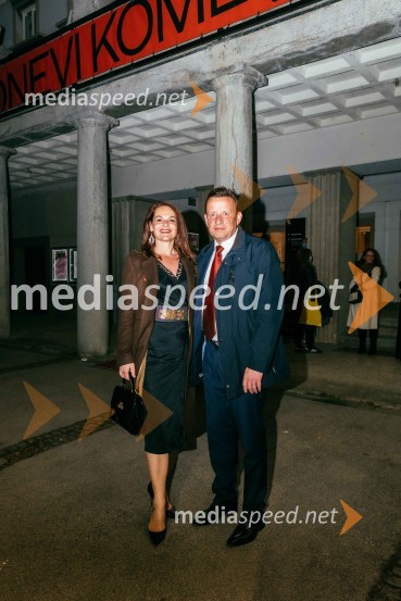  Katarina Karlovšek, SBC;  Bojan Šrot, župan MO Celje30. Dnevi komedije, zaključek v SLG Celje