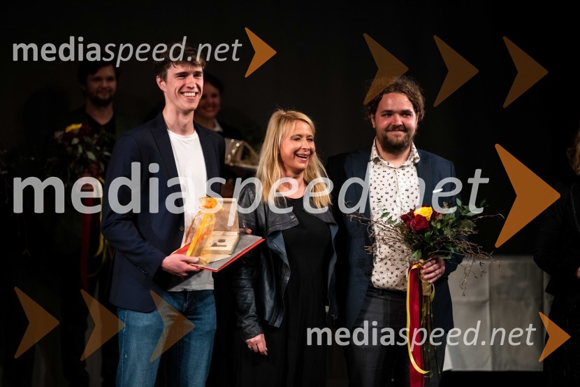  Urban Kuntarič, igralec;  Tatjana Doma, dramaturginja SLG Celje;  Luka Marcen, režiser30. Dnevi komedije, zaključek v SLG Celje