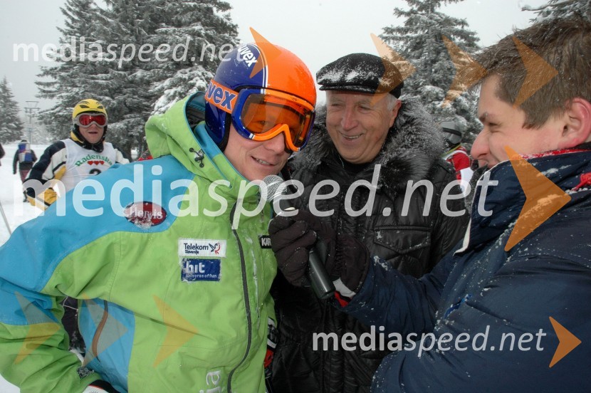Bernard Vajdič, alpski smučar, Marjan Gaberšek, organizator in ..., moderator radia Rogla1. VIP CUP UNITUR 2008
