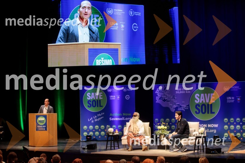 Sadhguru v Sloveniji, predavanje Rešimo prst (Save Soil)