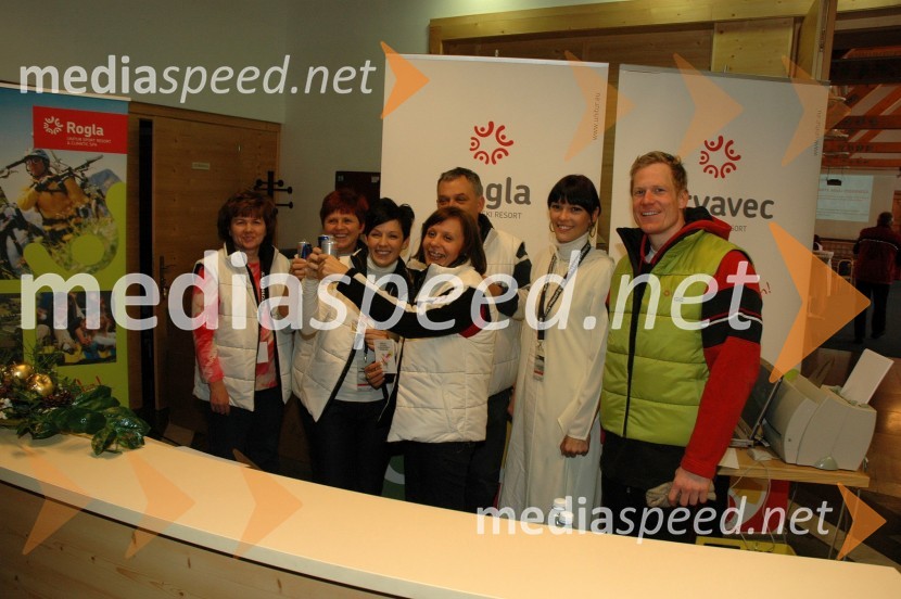 Organizacijski team tekmovanja, Pohorska Vila in Bernard Vajdič, alpski smučar1. VIP CUP UNITUR 2008